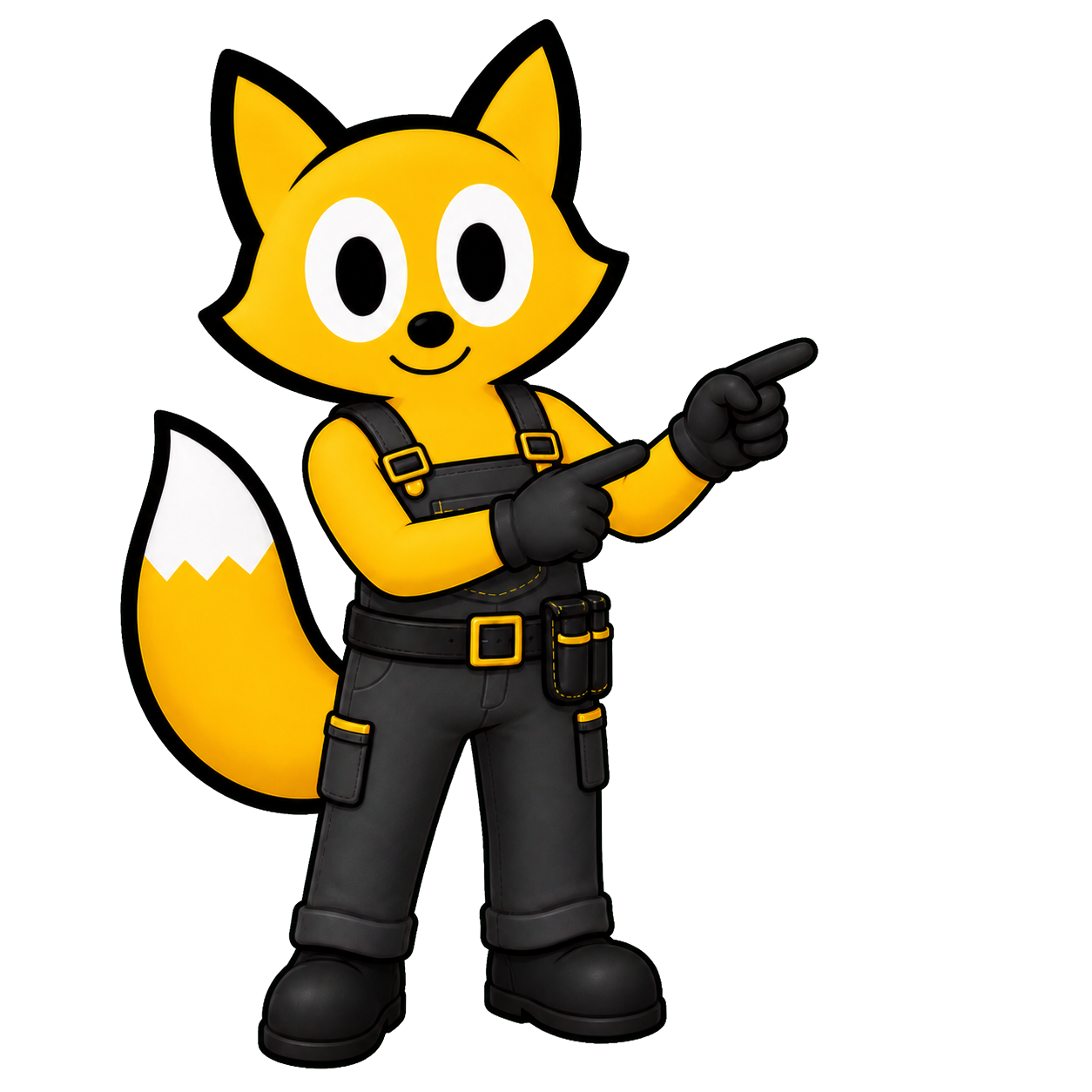 Fox Home Pros mascot pointing toward the next step